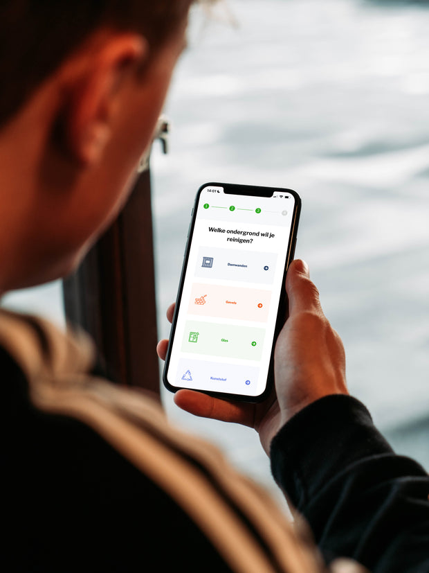 Wählen Sie den Untergrund und die Art der Verschmutzung