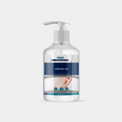 Hand Gel 40% (product 826) is een pH-neutrale hygiëne gel. Het reinigt, verzorgt en verfrist de handen en helpt bij het voorkomen van de verspreiding van micro-organismen via de handen. 