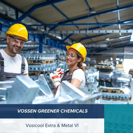 Vosicool Extra - semi-synthetisch koelsmeermiddel, geschikt voor de lichte tot middelzware en incidenteel zware metaalbewerkingen (draaien, frezen, boren, zagen en slijpen) van onder andere gietijzer, staal, RVS en aluminium.